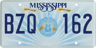 MS license plate BZQ162