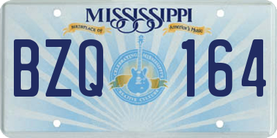 MS license plate BZQ164