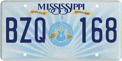 MS license plate BZQ168
