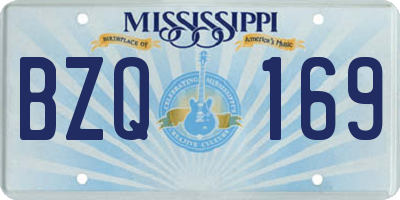 MS license plate BZQ169