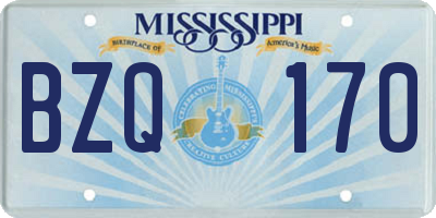 MS license plate BZQ170