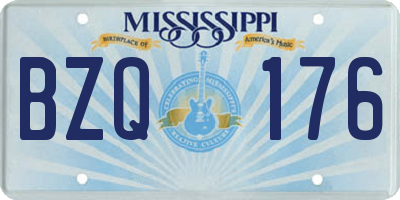 MS license plate BZQ176