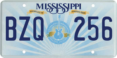 MS license plate BZQ256