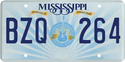 MS license plate BZQ264