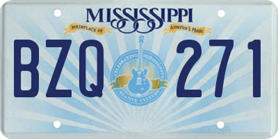 MS license plate BZQ271