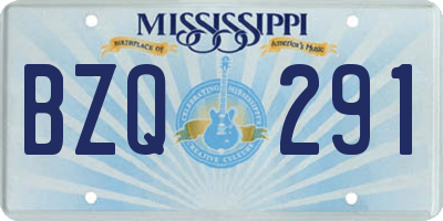 MS license plate BZQ291
