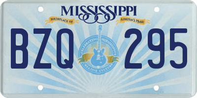 MS license plate BZQ295