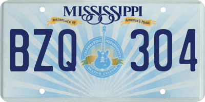 MS license plate BZQ304