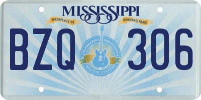 MS license plate BZQ306