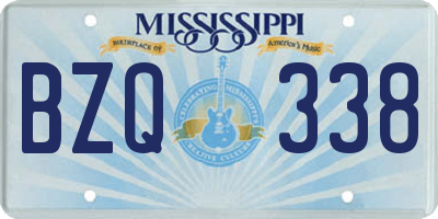 MS license plate BZQ338