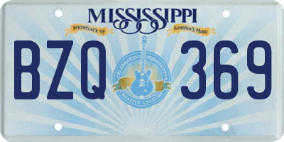 MS license plate BZQ369