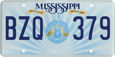 MS license plate BZQ379