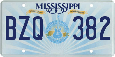 MS license plate BZQ382