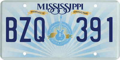 MS license plate BZQ391