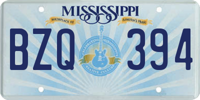 MS license plate BZQ394