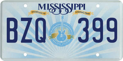 MS license plate BZQ399