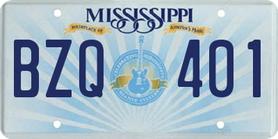 MS license plate BZQ401