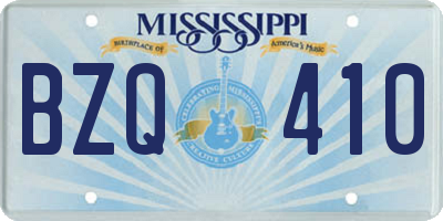 MS license plate BZQ410