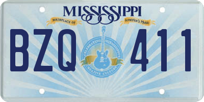 MS license plate BZQ411