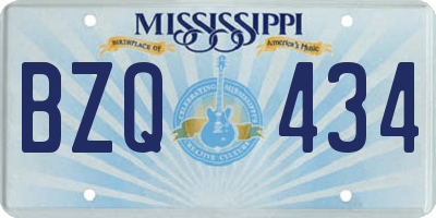 MS license plate BZQ434