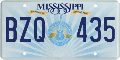 MS license plate BZQ435