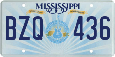 MS license plate BZQ436