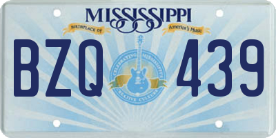 MS license plate BZQ439