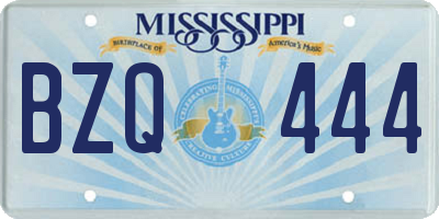 MS license plate BZQ444