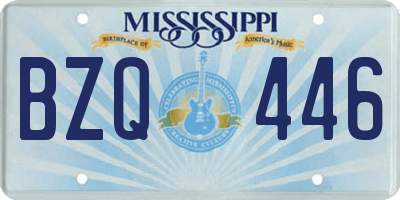 MS license plate BZQ446