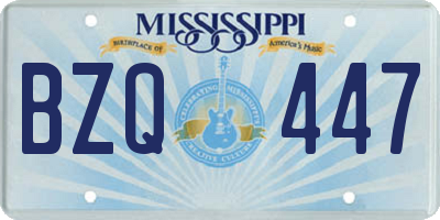 MS license plate BZQ447