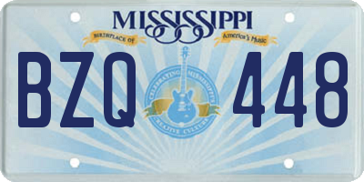 MS license plate BZQ448