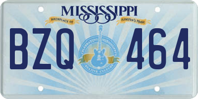 MS license plate BZQ464