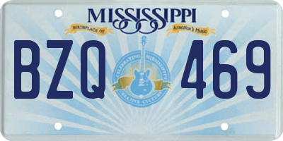 MS license plate BZQ469