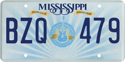MS license plate BZQ479