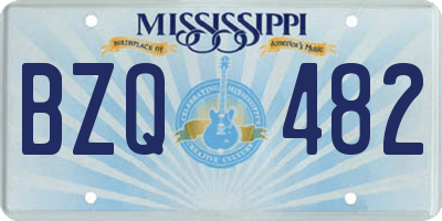 MS license plate BZQ482