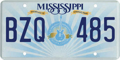 MS license plate BZQ485
