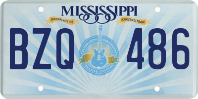 MS license plate BZQ486