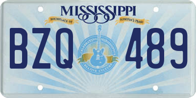 MS license plate BZQ489