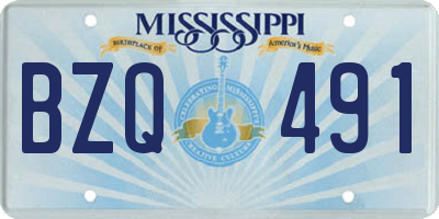 MS license plate BZQ491
