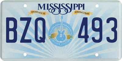 MS license plate BZQ493