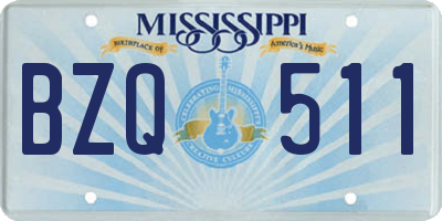MS license plate BZQ511