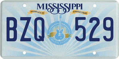MS license plate BZQ529