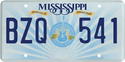 MS license plate BZQ541