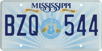 MS license plate BZQ544