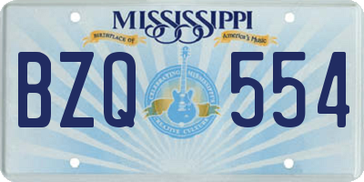 MS license plate BZQ554
