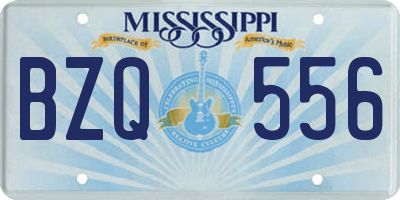 MS license plate BZQ556