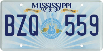 MS license plate BZQ559