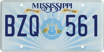 MS license plate BZQ561