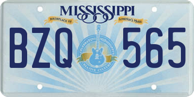 MS license plate BZQ565