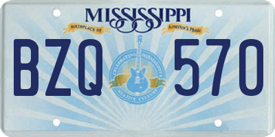 MS license plate BZQ570